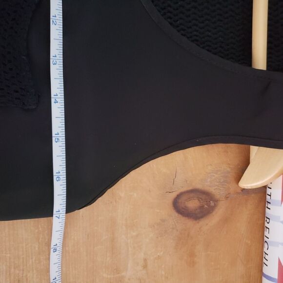 🦋3/$25 Space Style Concept Medium Black Sleeveless Mesh Layered Top - Picture 9 of 11